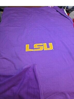 LSU Tigers Blanket Sweatshirt Purple & Gold LSU LogoBrands Collegiate Bedding